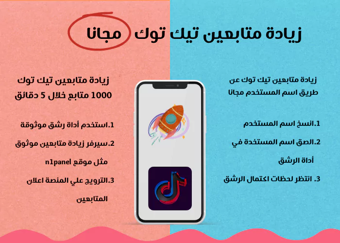 زيادة متابعين تيك توك عن طريق اسم المستخدم مجانا